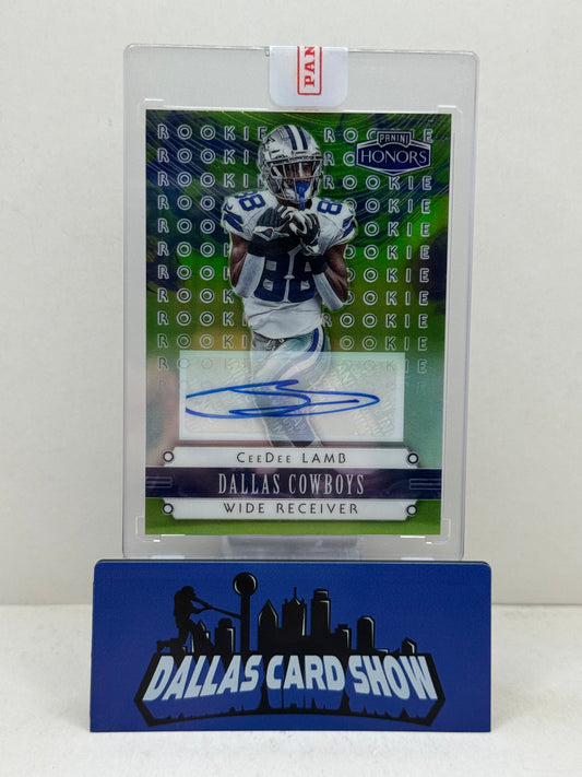 2020 Panini Honors #13 Ceedee Lamb Green Rookie Autograph /35