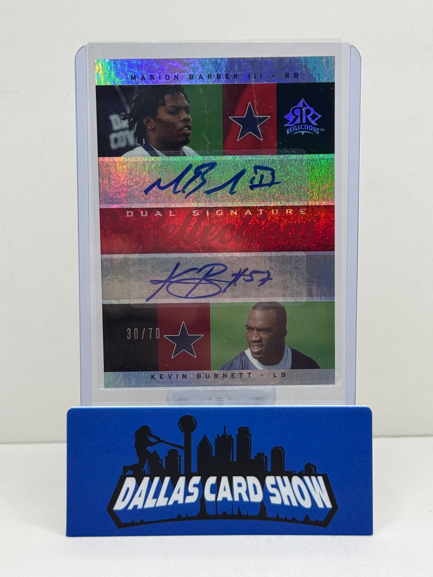 2005 Upper Deck Reflections Dual Signature #DS-BK Marion Barber/Kevin Burnett