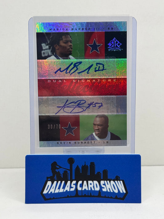 2005 Upper Deck Reflections Dual Signature #DS-BK Marion Barber/Kevin Burnett