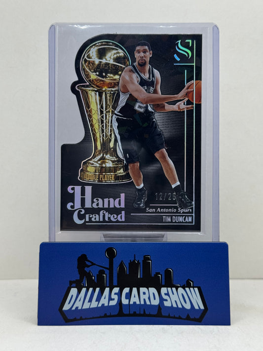 2024-25 Panini Silhouette Tim Duncan Hand Crafted Cracked Ice /25