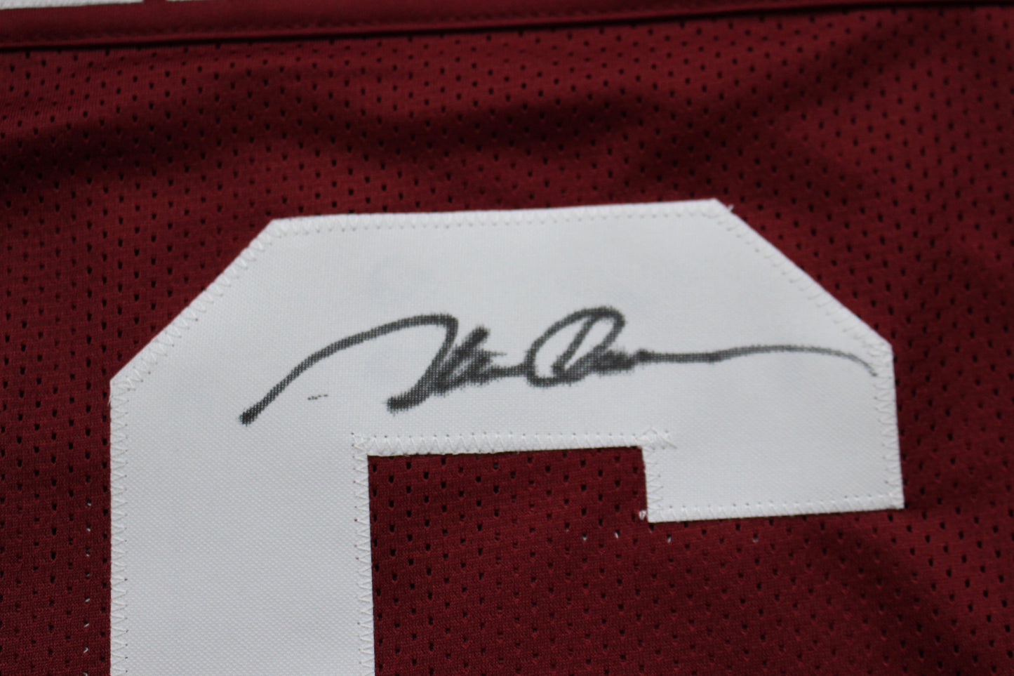 STEVE OWENS OKLAHOMA OU SOONERS SIGNED JERSEY w/69 HEISMAN BAS COA