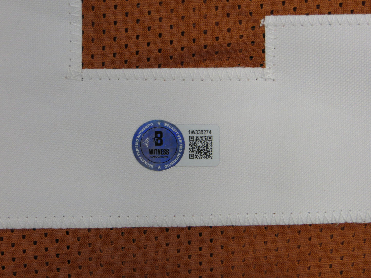 JONATHON BROOKS TEXAS LONGHORNS SIGNED JERSEY BAS COA