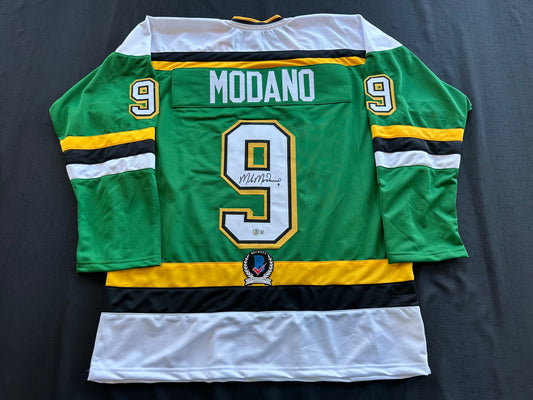 MIKE MODANO SIGNED CCM HOCKEY JERSEY XL Minnesota North Stars BAS COA