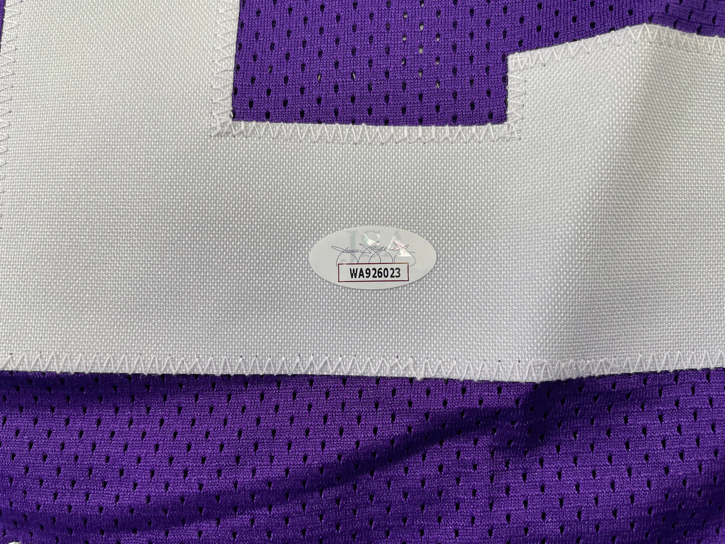 BOB LILLY TCU HORNED FROGS SIGNED STAT JERSEY w/CHOF 81 Dallas Cowboys JSA