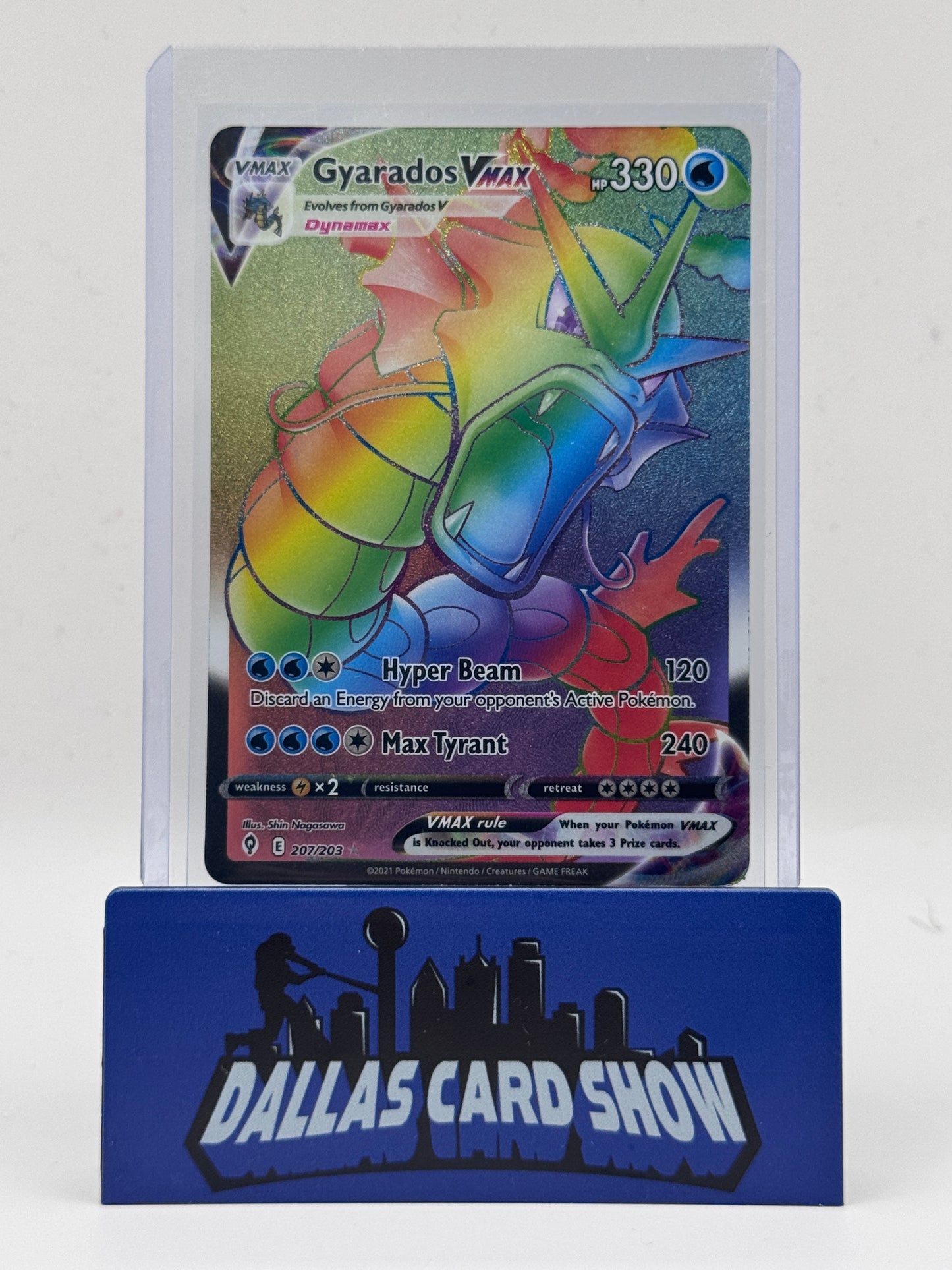 2021 Pokemon - Gyarados VMAX (Secret) - 207/203 Evolving Skies LP