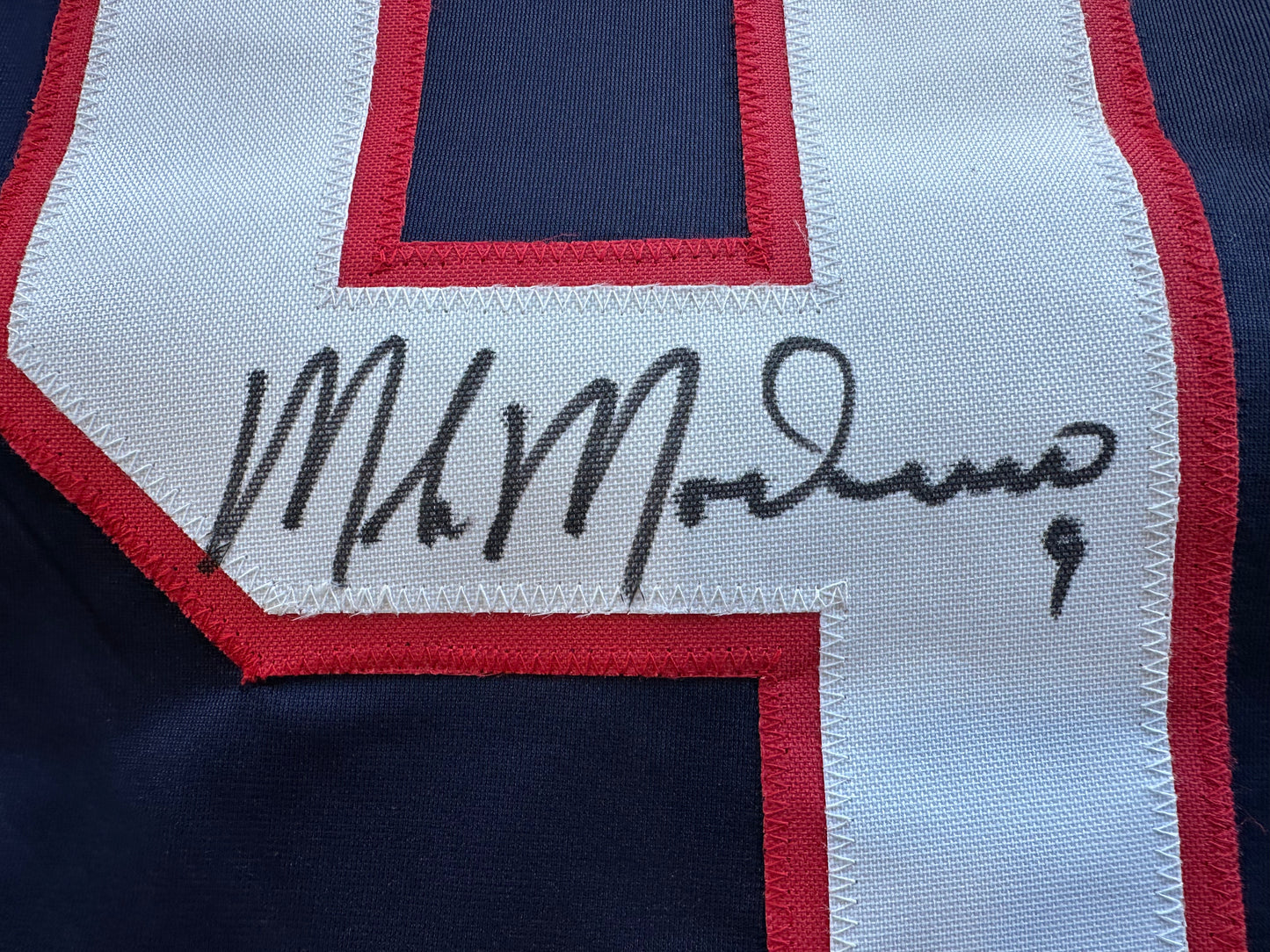 MIKE MODANO SIGNED BLUE RED HOCKEY JERSEY TEAM USA BAS COA