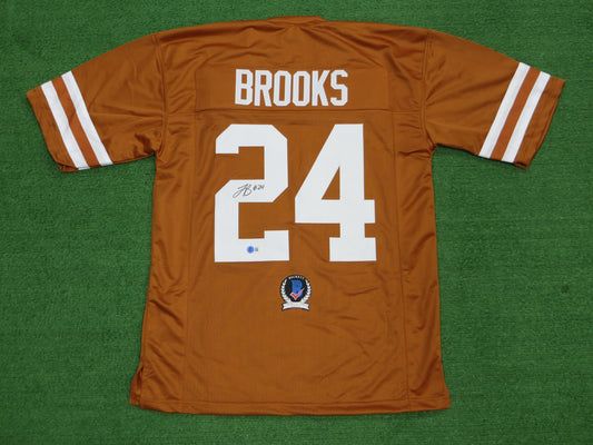 JONATHON BROOKS TEXAS LONGHORNS SIGNED JERSEY BAS COA