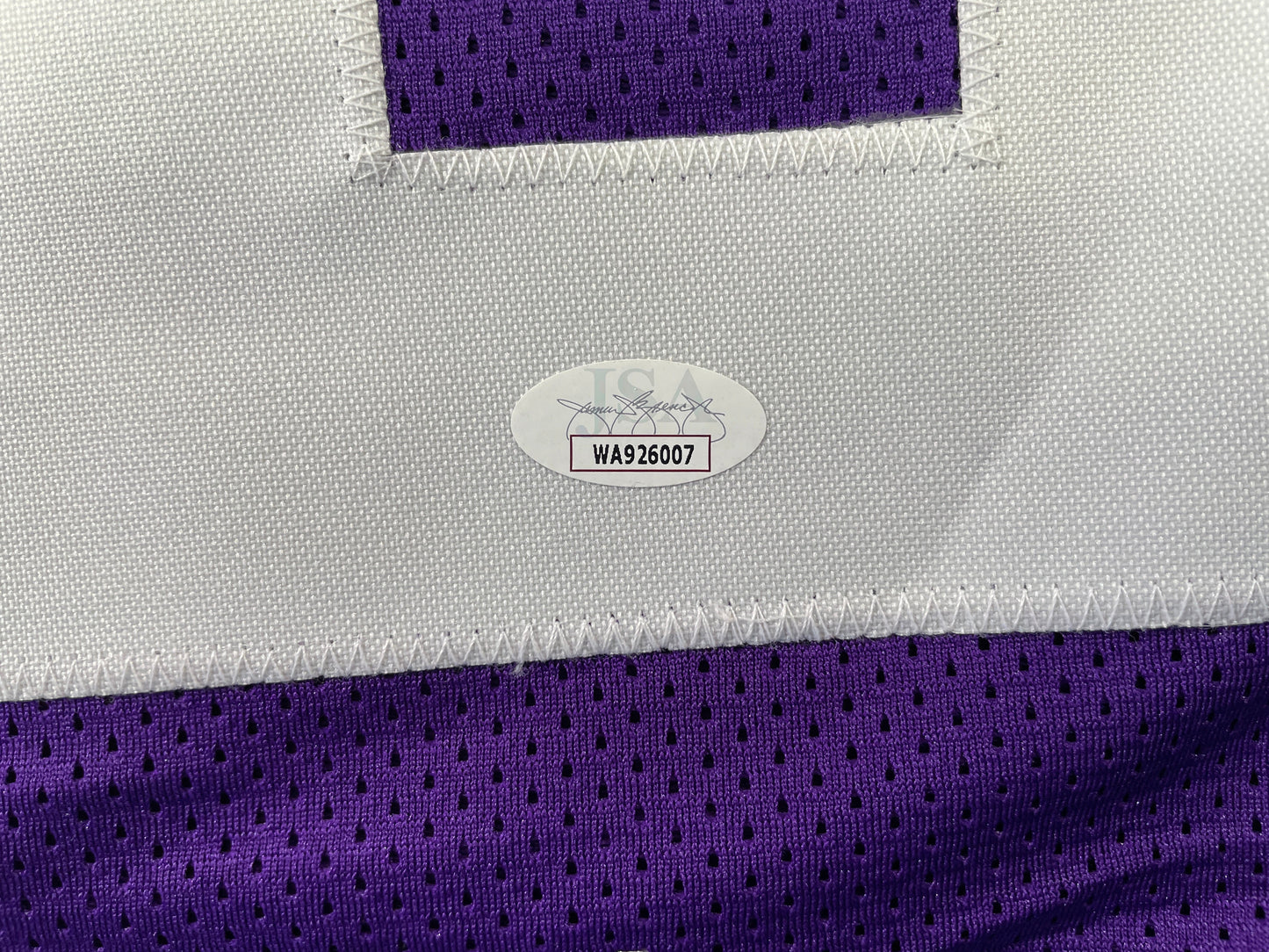 BOB LILLY TCU HORNED FROGS SIGNED STAT JERSEY w/CHOF 81 Dallas Cowboys JSA