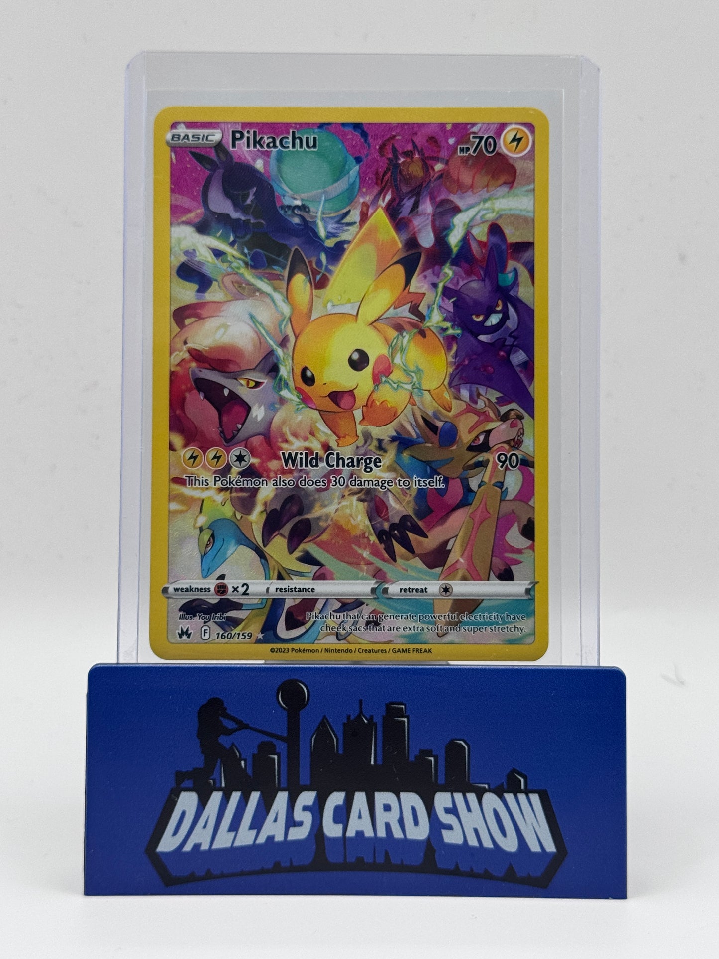 2023 Pokemon - Pikachu (Secret) - 160/159 Crown Zenith NM