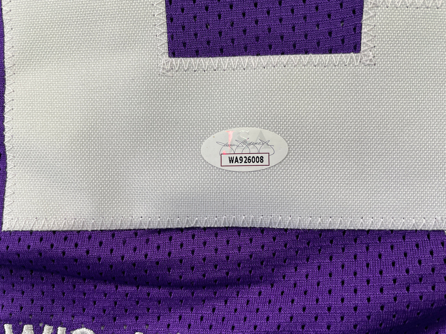 BOB LILLY TCU HORNED FROGS SIGNED STAT JERSEY w/CHOF 81 Dallas Cowboys JSA