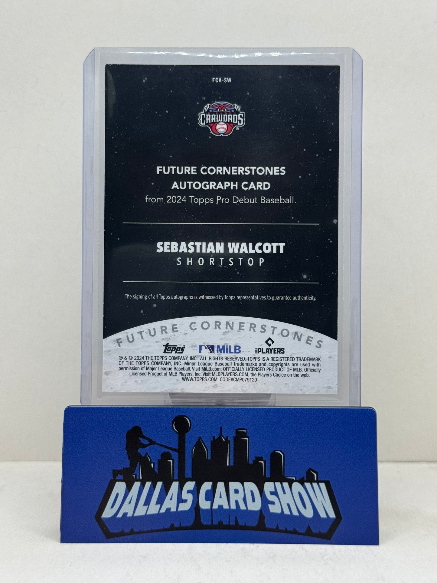 2024 Topps Pro Debut #FCA-SW Sebastian Walcott Future Cornerstones Autograph /99