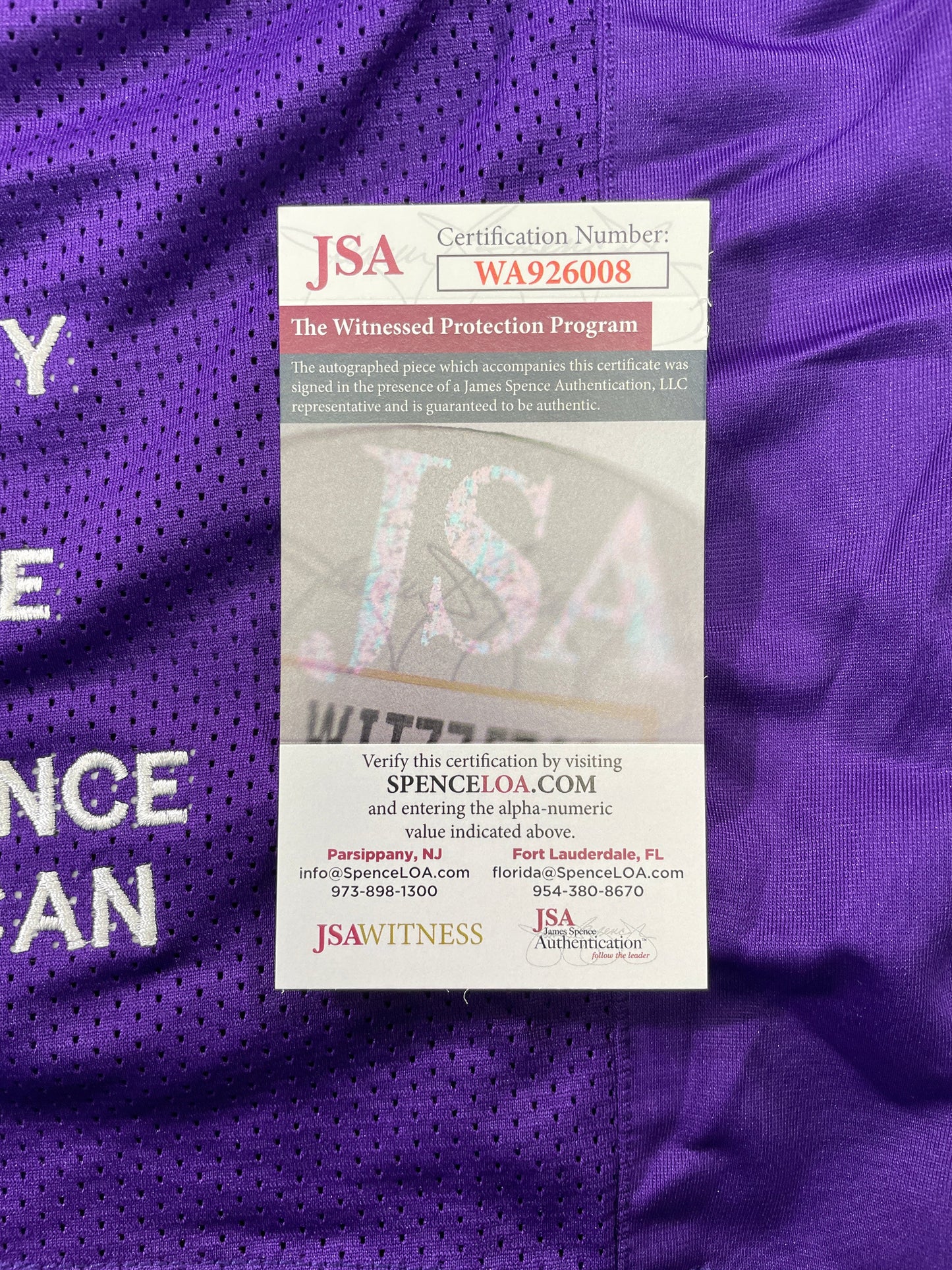 BOB LILLY TCU HORNED FROGS SIGNED STAT JERSEY w/CHOF 81 Dallas Cowboys JSA