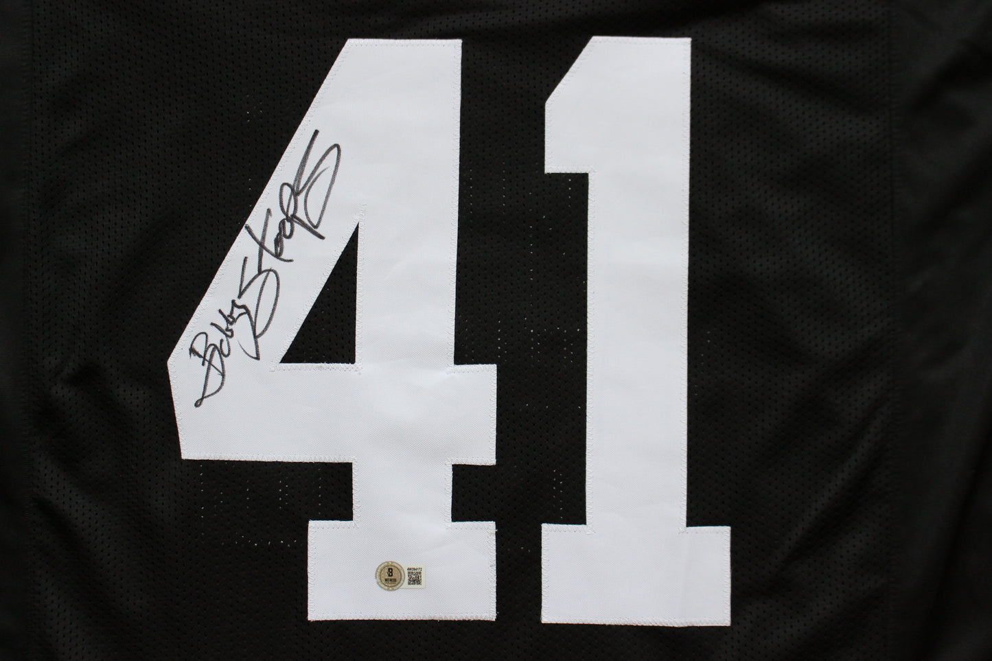 BOB STOOPS IOWA HAWKEYES SIGNED JERSEY Oklahoma OU Sooners BAS COA