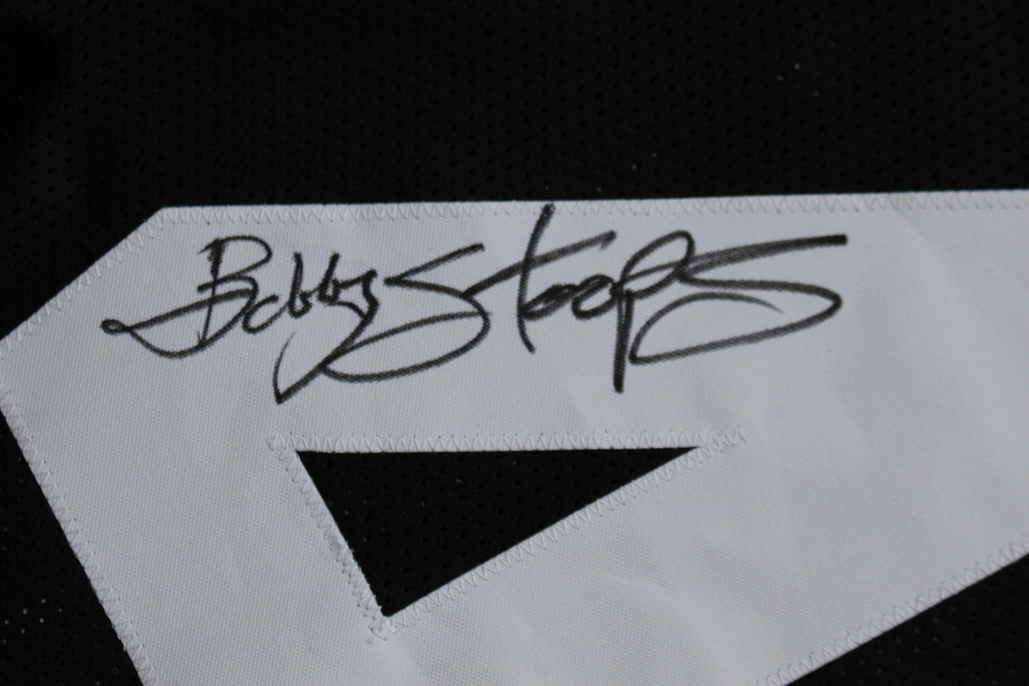 BOB STOOPS IOWA HAWKEYES SIGNED JERSEY Oklahoma OU Sooners BAS COA
