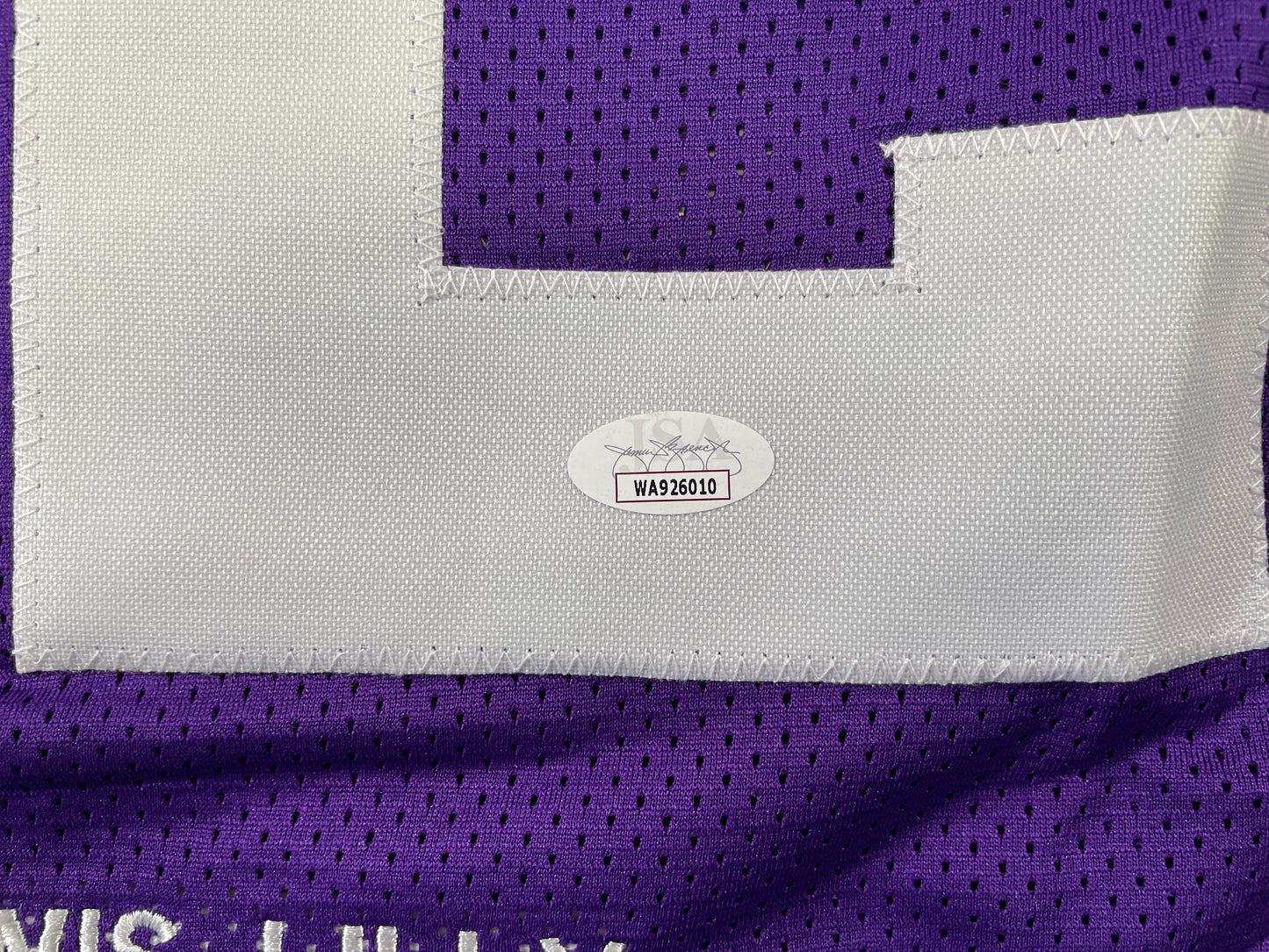 BOB LILLY TCU HORNED FROGS SIGNED STAT JERSEY w/CHOF 81 Dallas Cowboys JSA