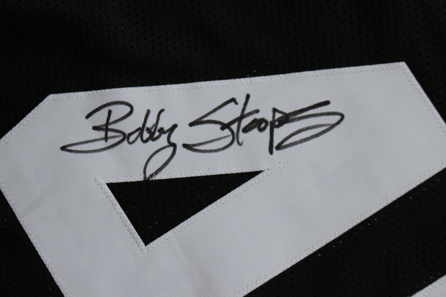 BOB STOOPS IOWA HAWKEYES SIGNED JERSEY Oklahoma OU Sooners BAS COA