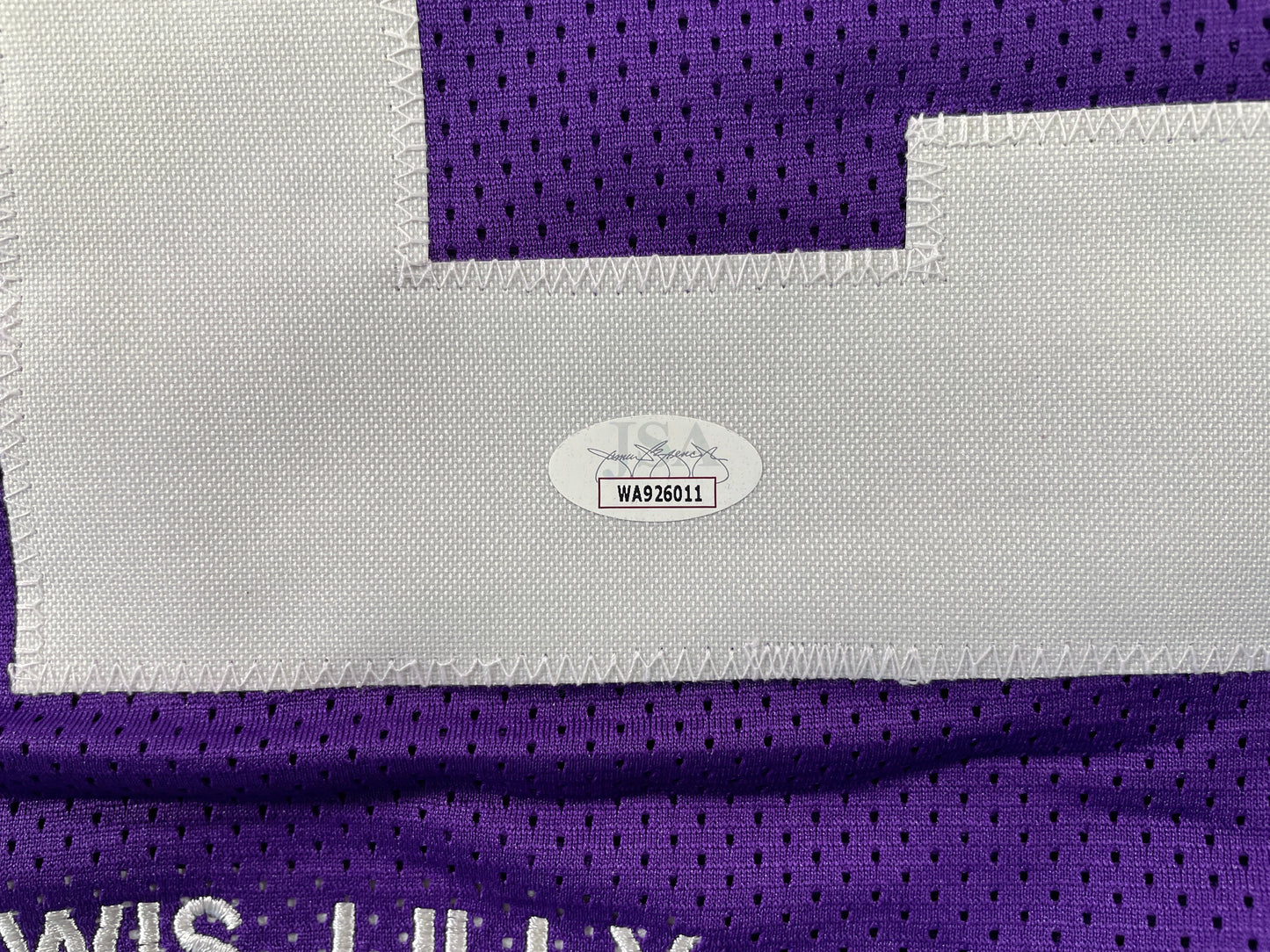 BOB LILLY TCU HORNED FROGS SIGNED STAT JERSEY w/CHOF 81 Dallas Cowboys JSA