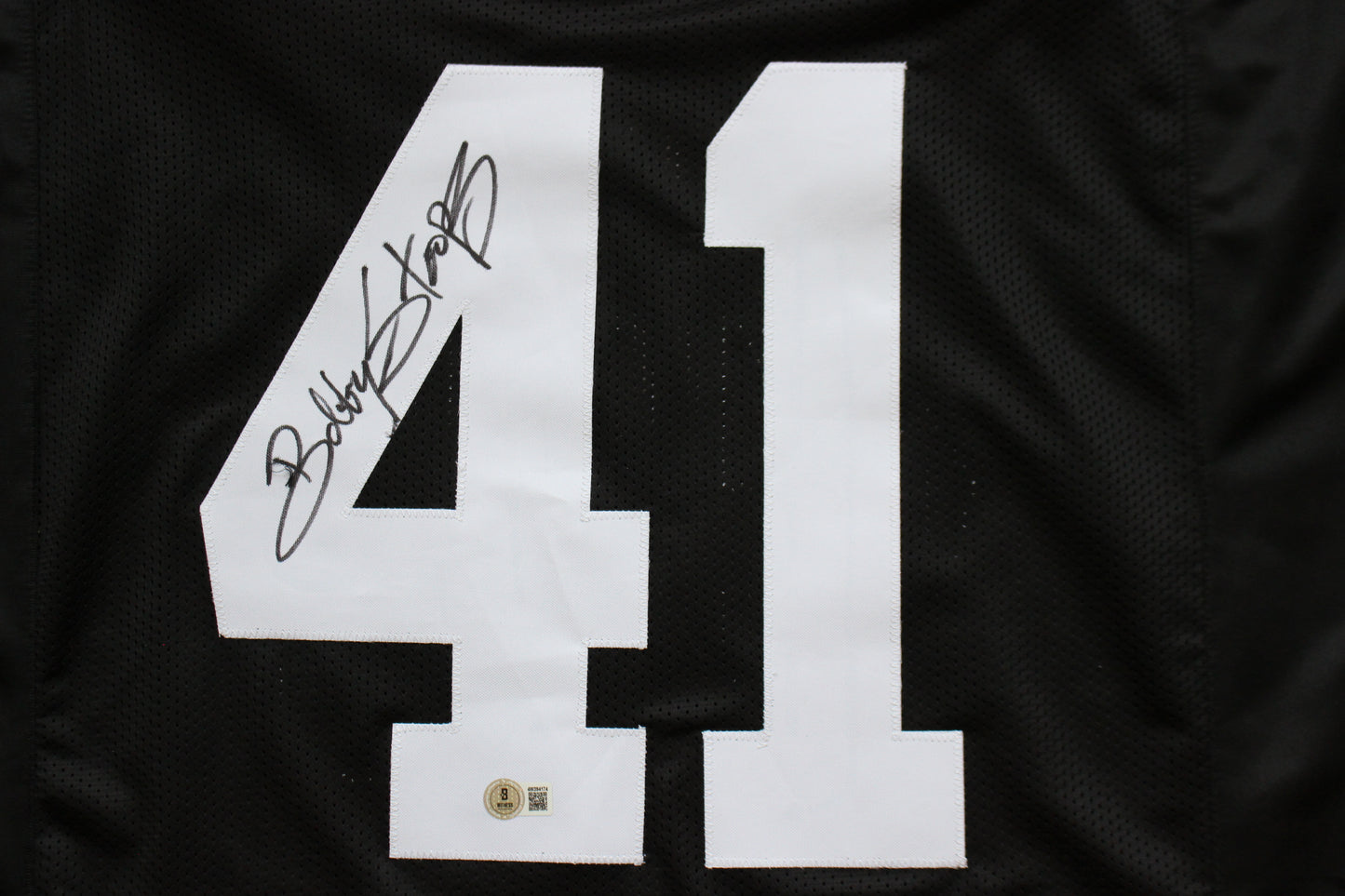 BOB STOOPS IOWA HAWKEYES SIGNED JERSEY Oklahoma OU Sooners BAS COA