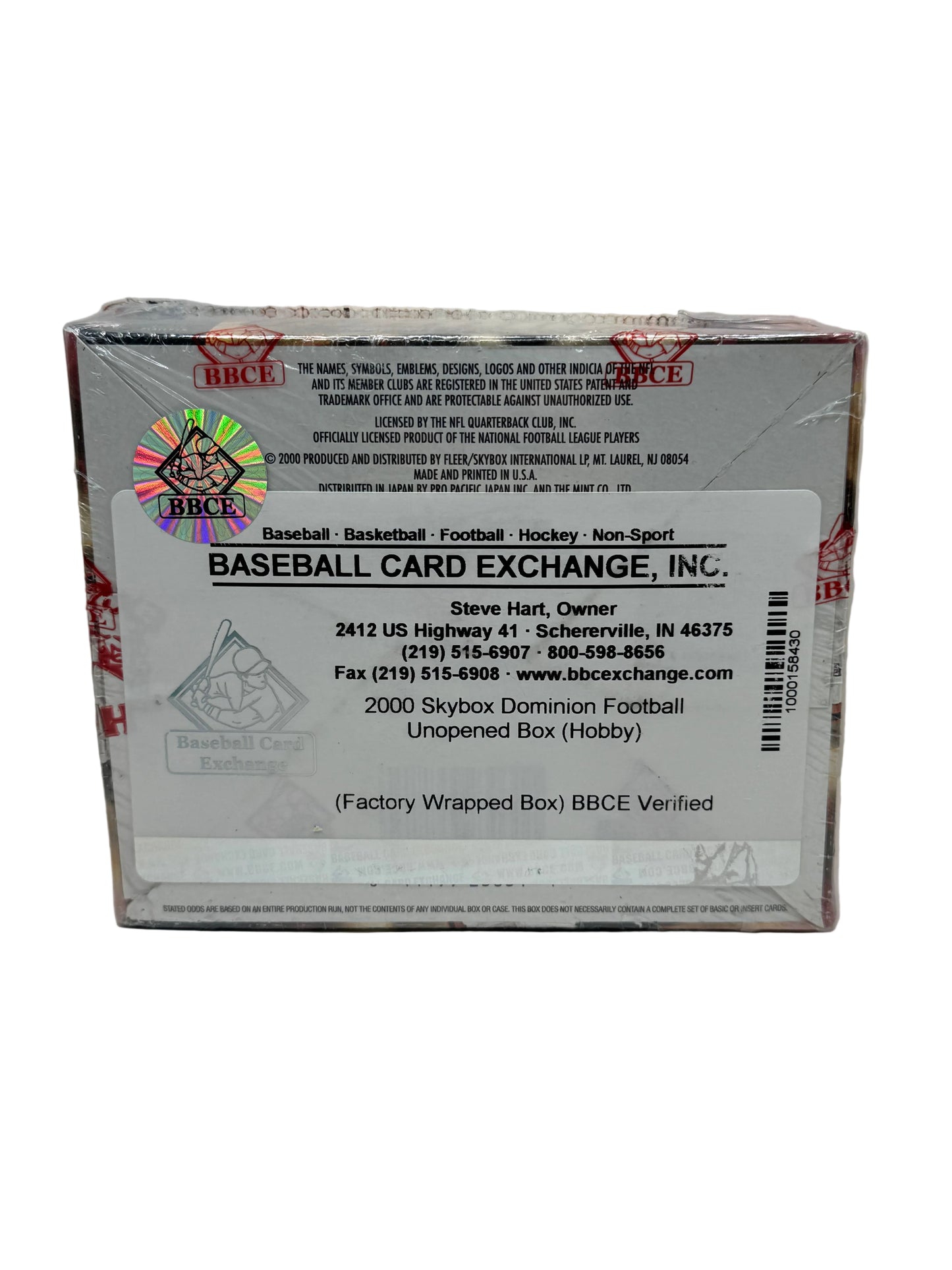 2000 Fleer Skybox Dominion Football Hobby Box BBCE Verified