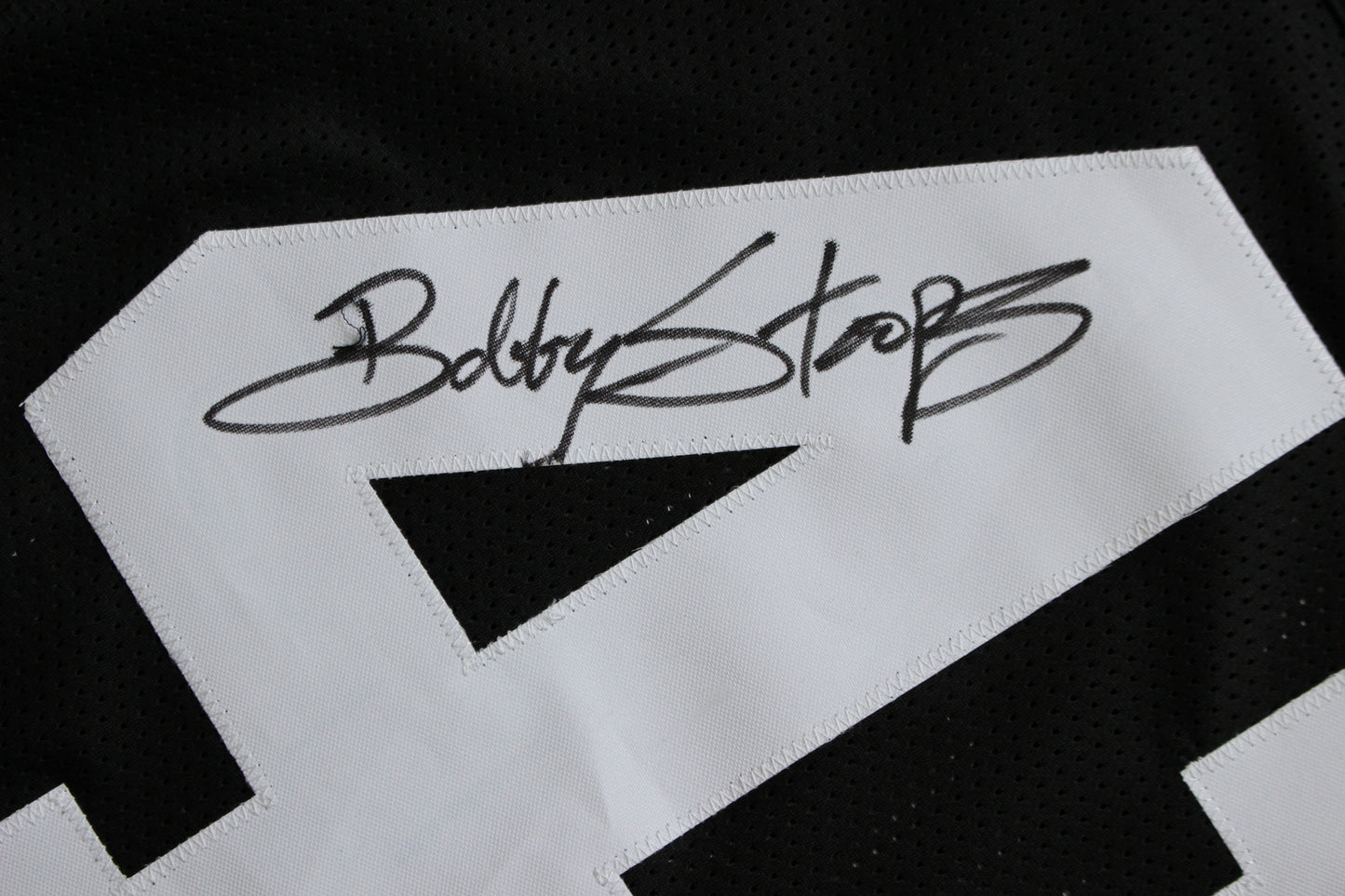 BOB STOOPS IOWA HAWKEYES SIGNED JERSEY Oklahoma OU Sooners BAS COA