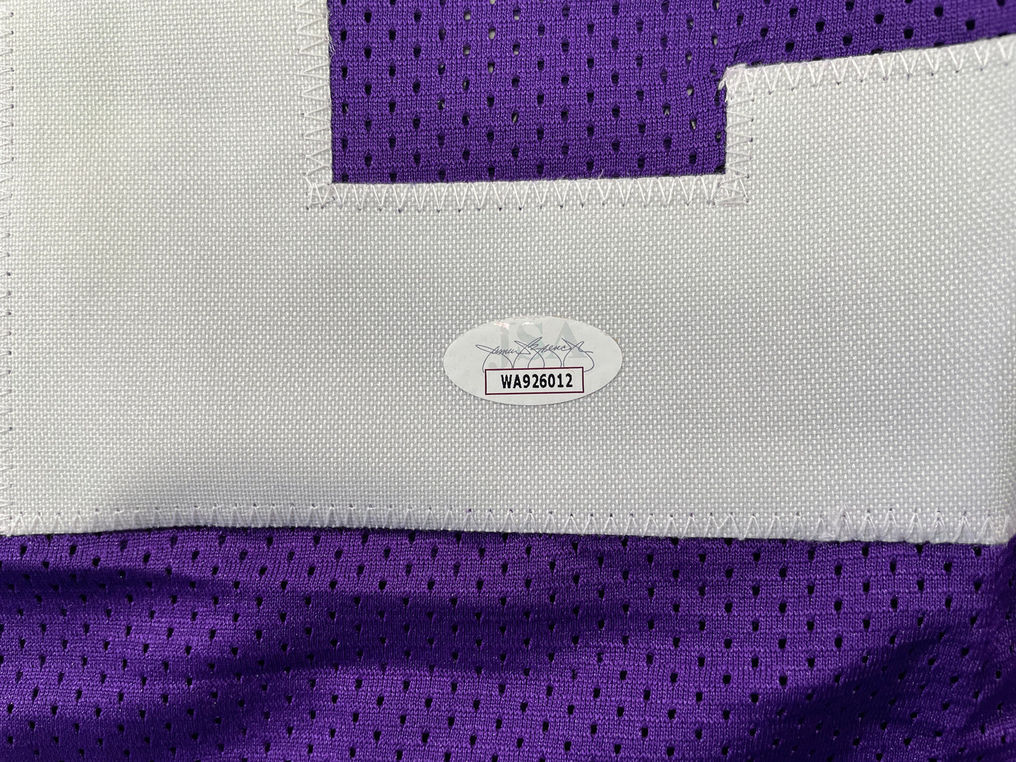 BOB LILLY TCU HORNED FROGS SIGNED STAT JERSEY w/CHOF 81 Dallas Cowboys JSA