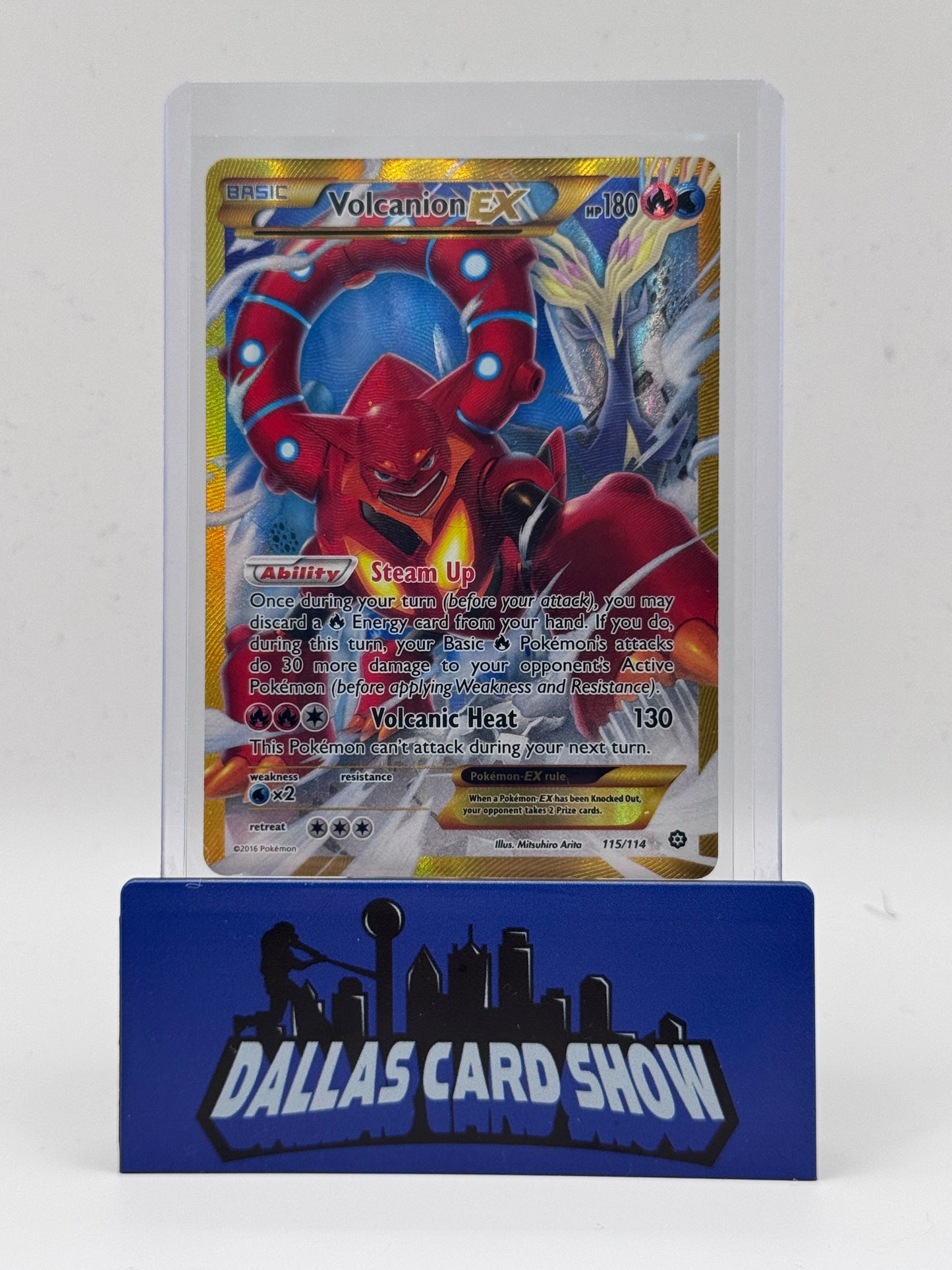 2016 Pokemon - Volcanion EX (Secret) - 115/114 Steam Siege NM