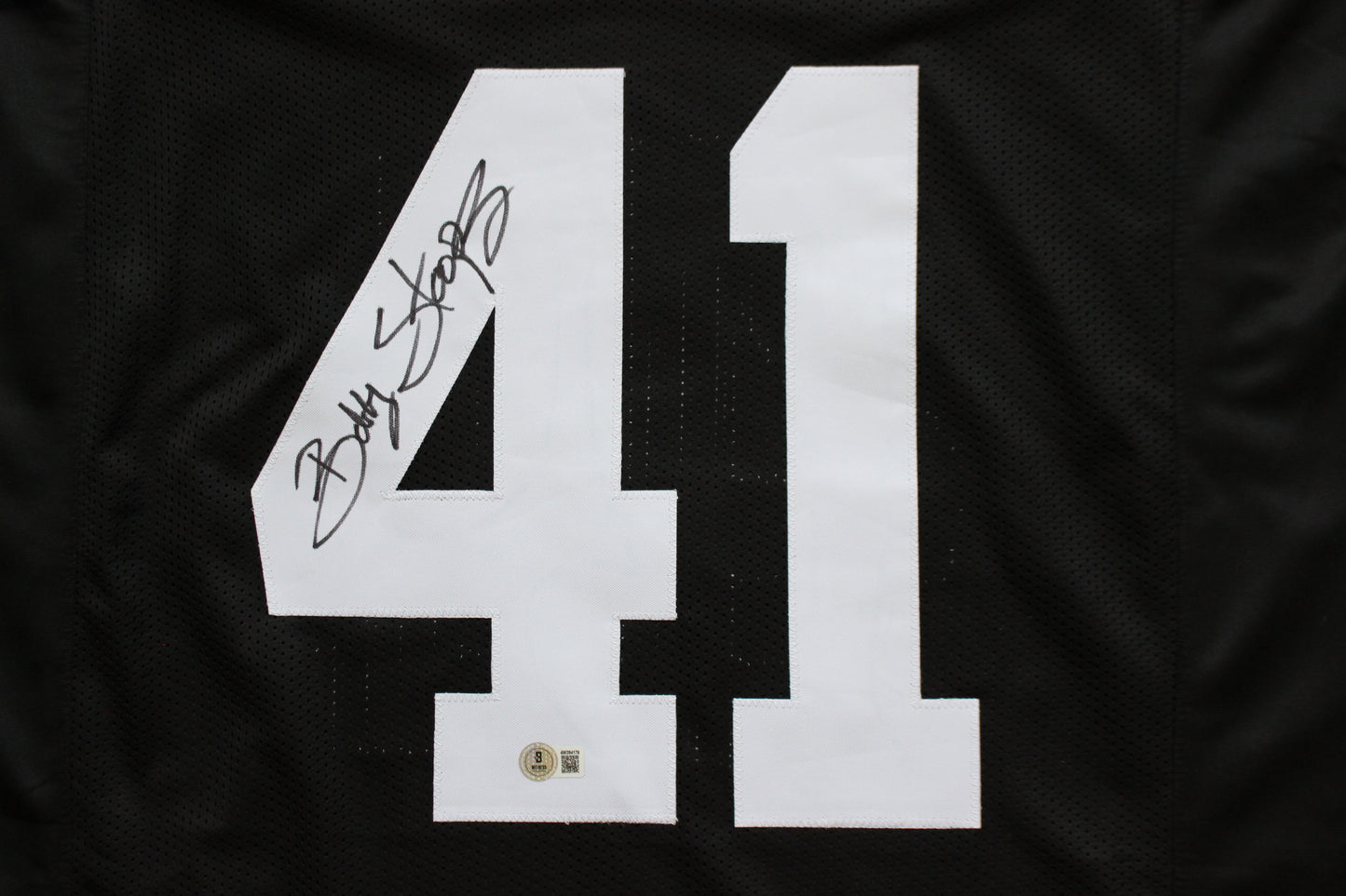BOB STOOPS IOWA HAWKEYES SIGNED JERSEY Oklahoma OU Sooners BAS COA