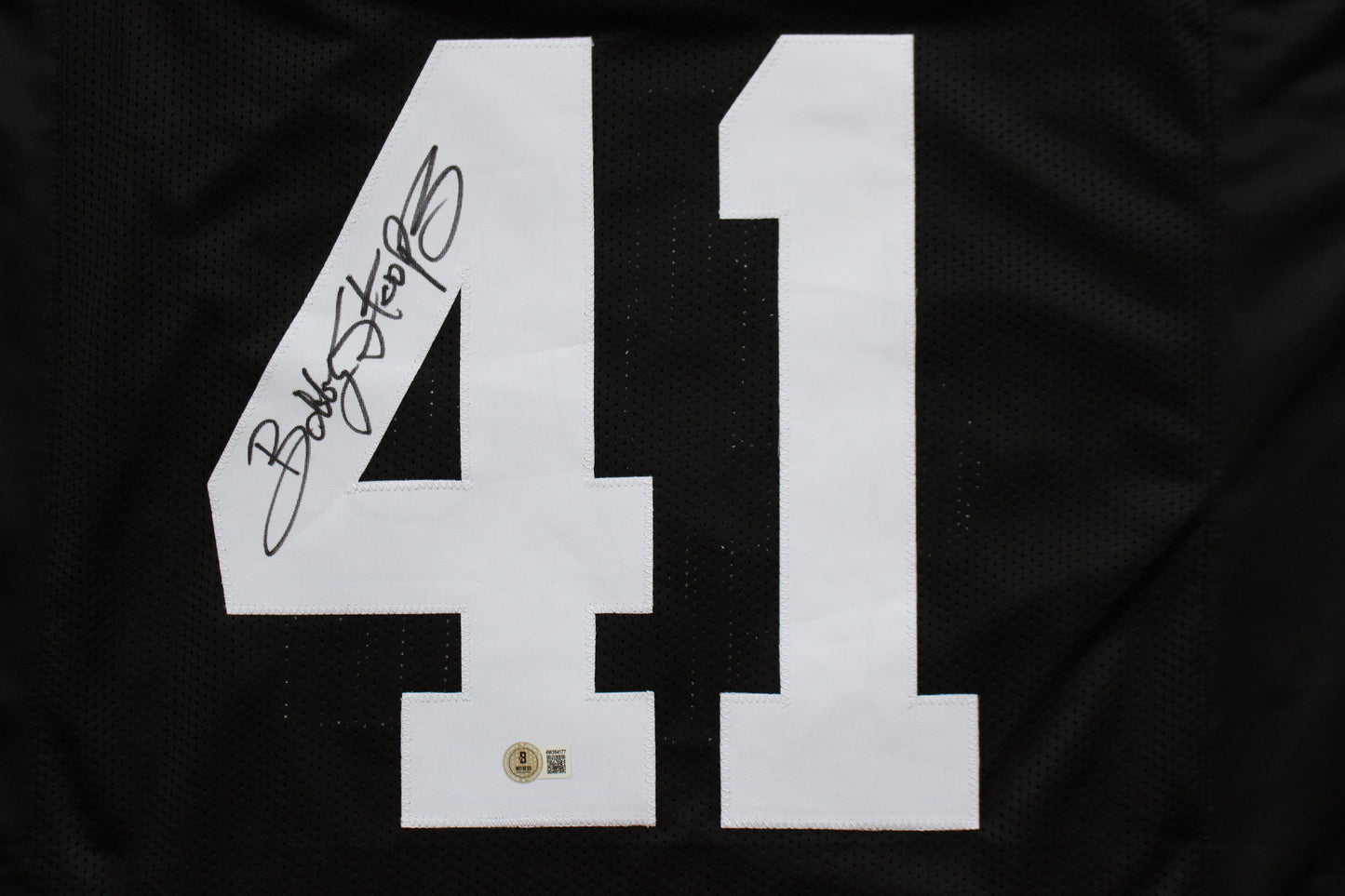 BOB STOOPS IOWA HAWKEYES SIGNED JERSEY Oklahoma OU Sooners BAS COA