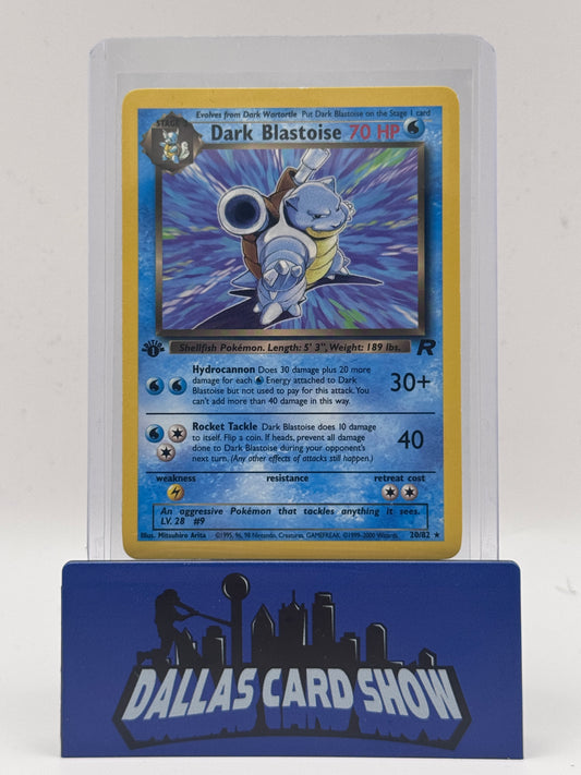 2000 Pokemon - Dark Blastoise - 20/82 Team Rocket 1st Edition LP