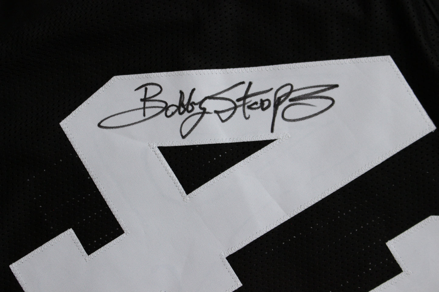 BOB STOOPS IOWA HAWKEYES SIGNED JERSEY Oklahoma OU Sooners BAS COA