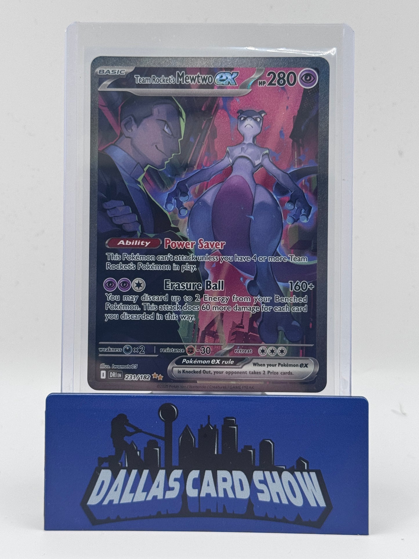 2025 Pokemon - Team Rocket's Mewtwo ex (SIR) - 231/182 Destined Rivals NM