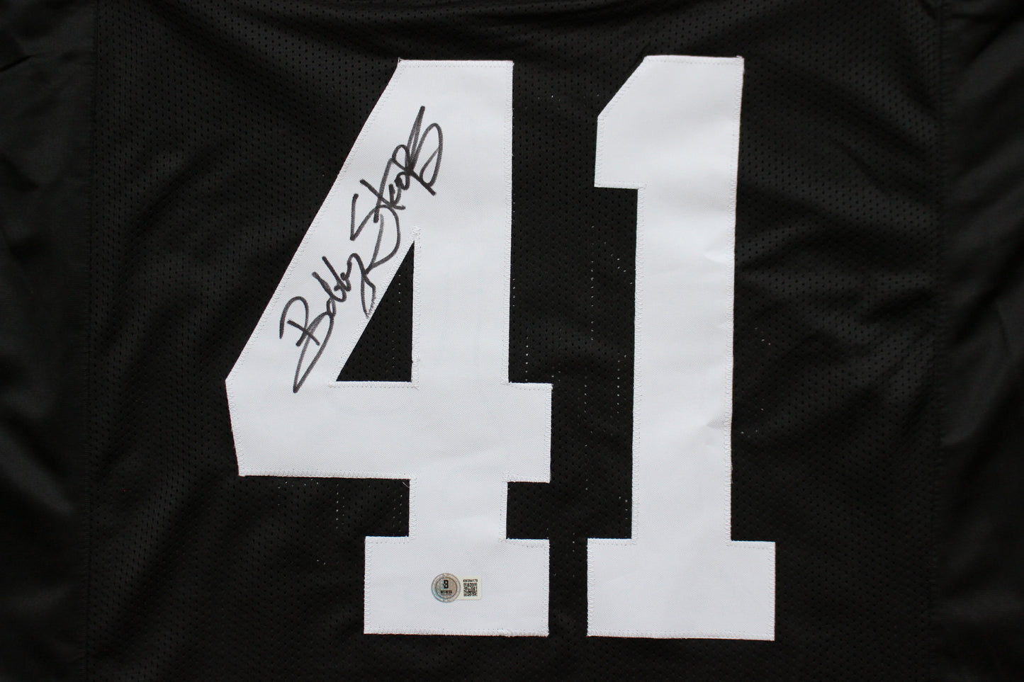 BOB STOOPS IOWA HAWKEYES SIGNED JERSEY Oklahoma OU Sooners BAS COA