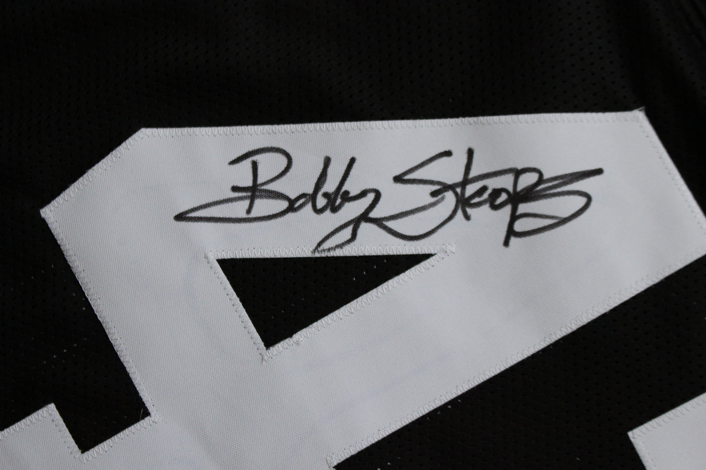 BOB STOOPS IOWA HAWKEYES SIGNED JERSEY Oklahoma OU Sooners BAS COA