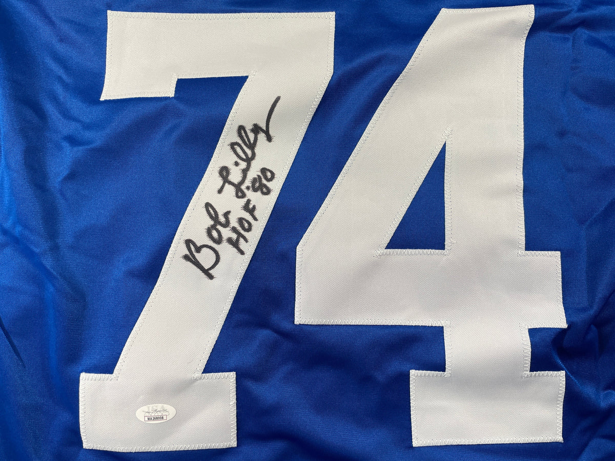 BOB LILLY DALLAS COWBOYS SIGNED Rookie Year JERSEY w/HOF80 TCU JSA