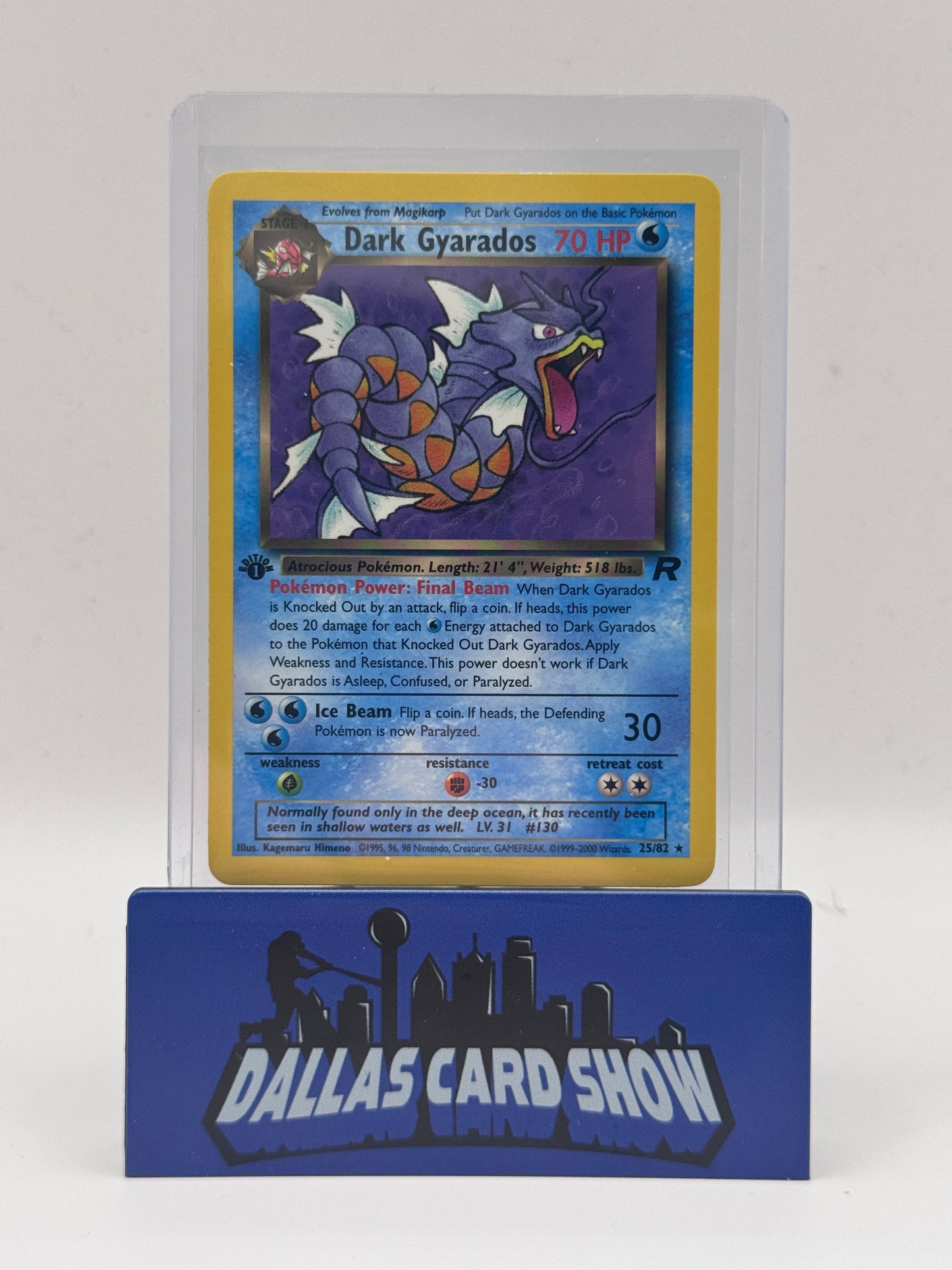 2000 Pokemon - Dark Gyarados - 25/82 Team Rocket 1st Edition LP