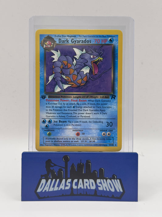 2000 Pokemon - Dark Gyarados - 25/82 Team Rocket 1st Edition LP