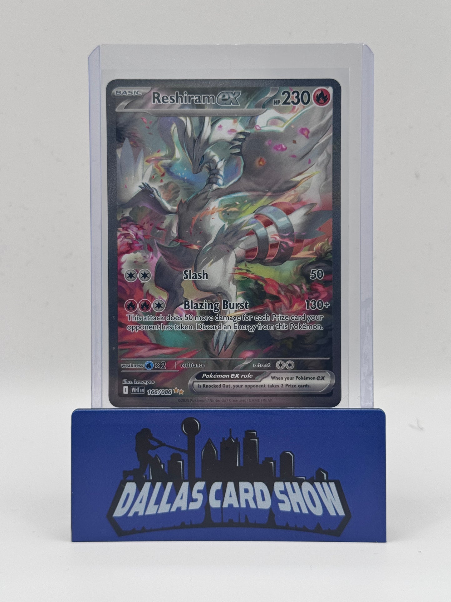 2025 Pokemon - Reshiram ex (SIR) - 166/086 White Flare NM