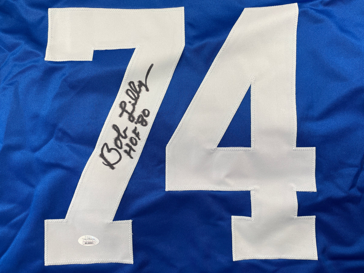 BOB LILLY DALLAS COWBOYS SIGNED Rookie Year JERSEY w/HOF80 TCU JSA