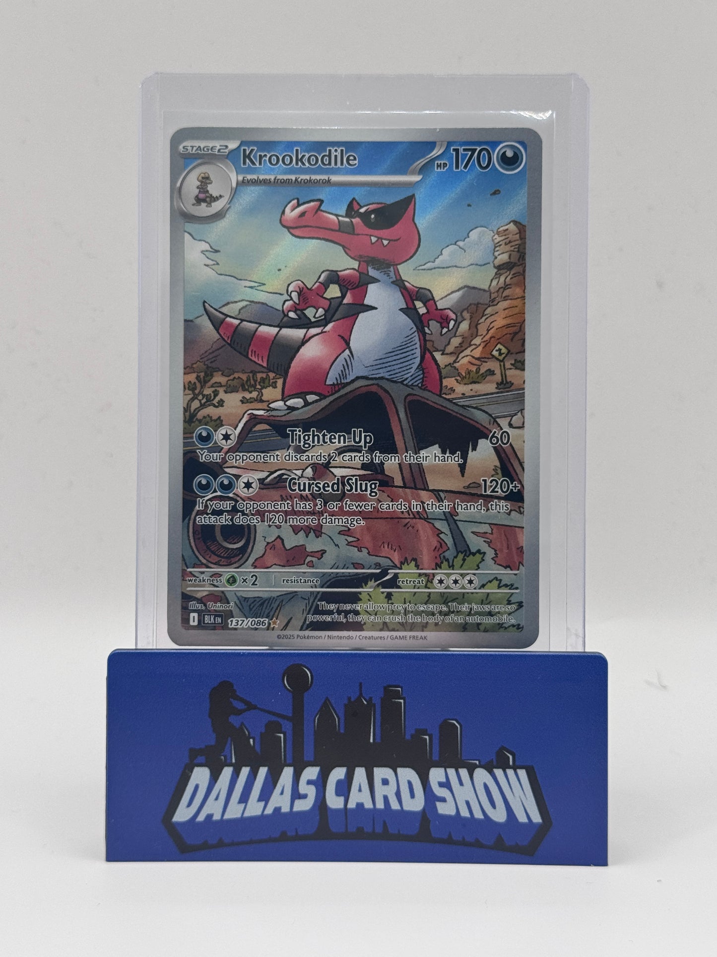 2025 Pokemon - Krookodile (Illustration Rare) - 137/086 Black Bolt NM