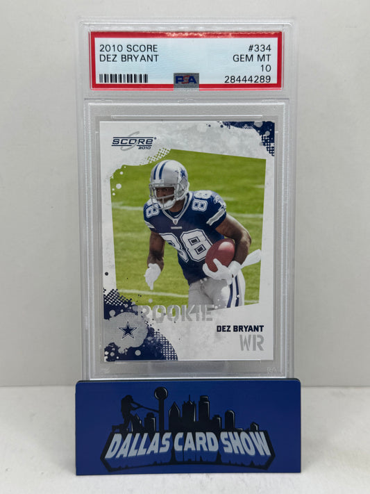 2010 Score #334 Dez Bryant Rookie RC PSA 10