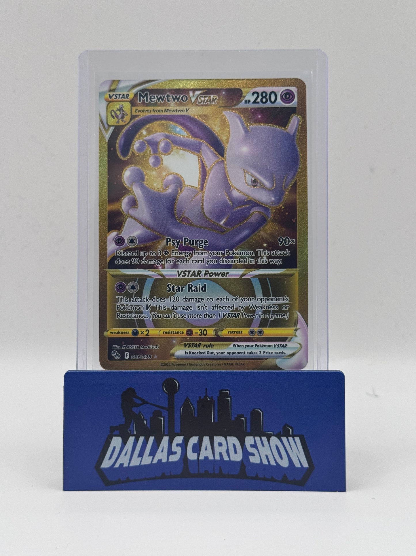 2022 Pokemon - Mewtwo VSTAR (Secret) - 086/078 Pokemon GO NM