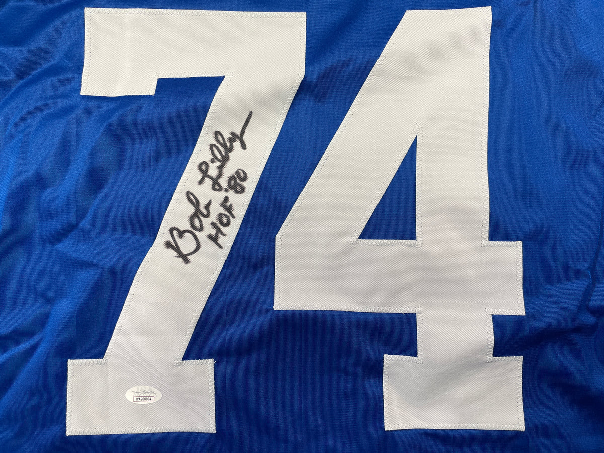BOB LILLY DALLAS COWBOYS SIGNED Rookie Year JERSEY w/HOF80 TCU JSA