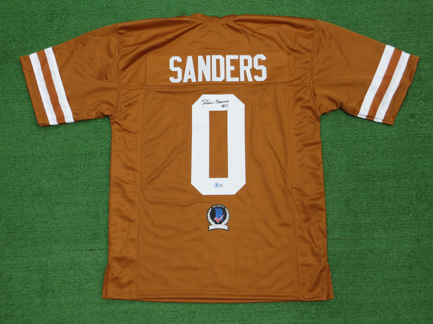 Ja'Tavion Sanders TEXAS LONGHORNS SIGNED JERSEY BAS COA