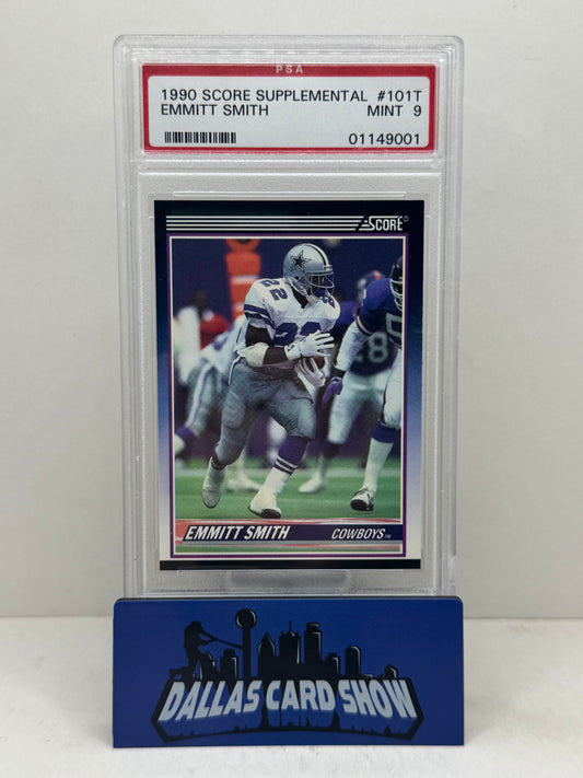1990 Score Supplemental #101T Emmitt Smith Rookie RC PSA 9