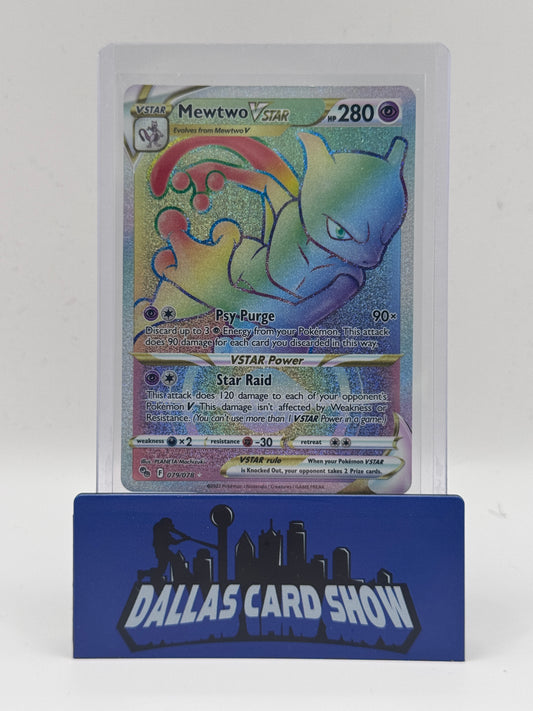 2022 Pokemon - Mewtwo VSTAR (Rainbow Secret) - 079/078 Pokemon GO NM