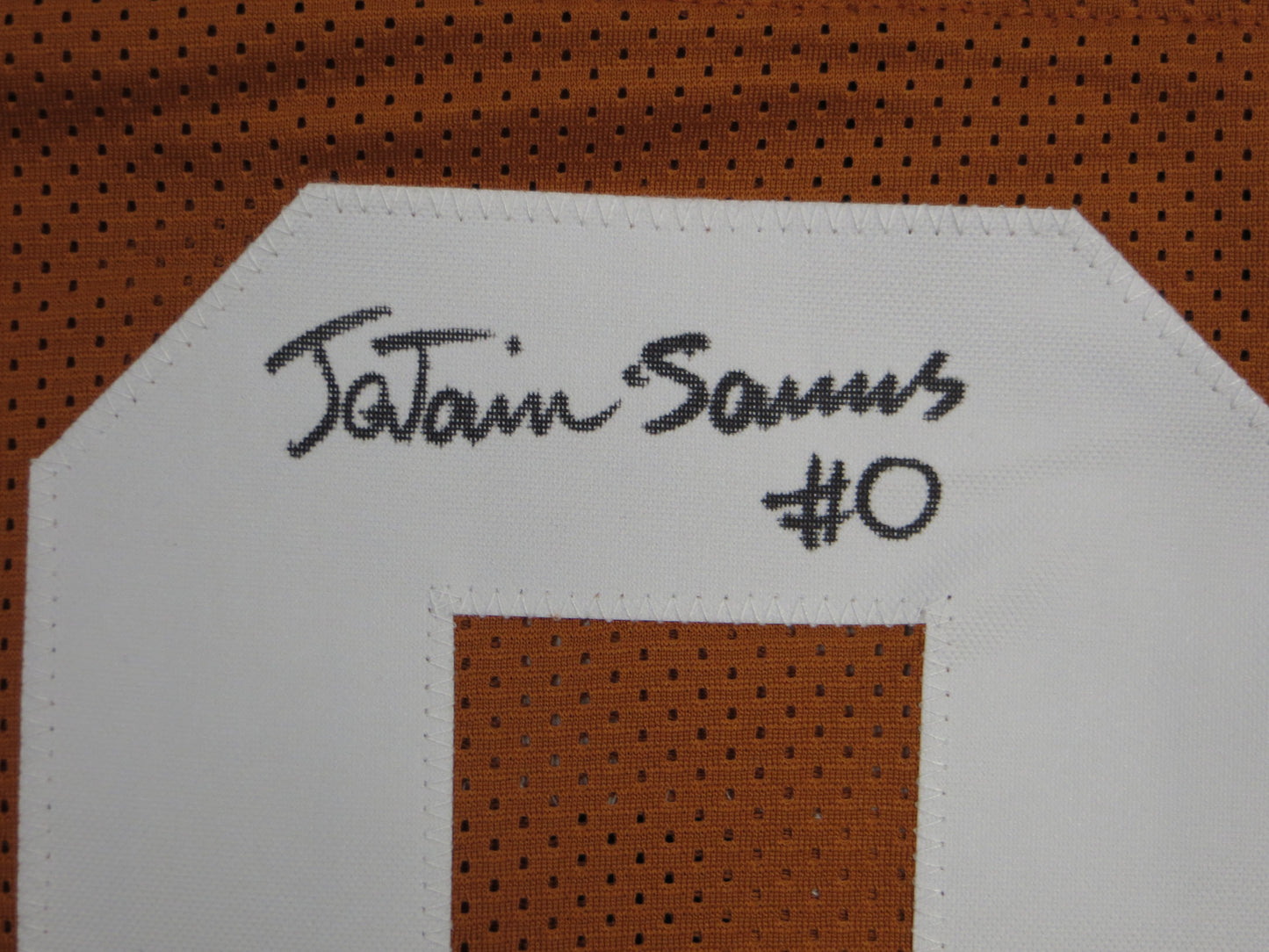 Ja'Tavion Sanders TEXAS LONGHORNS SIGNED JERSEY BAS COA