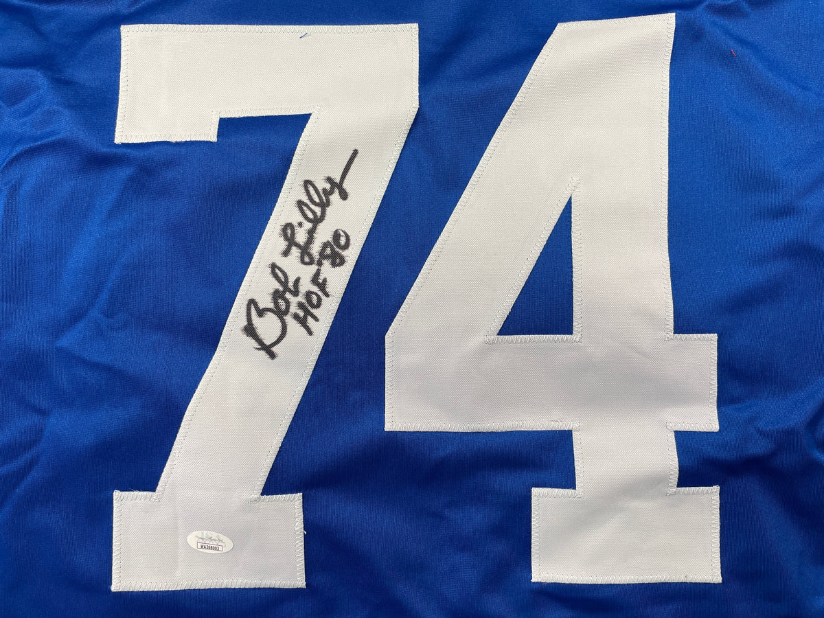 BOB LILLY DALLAS COWBOYS SIGNED Rookie Year JERSEY w/HOF80 TCU JSA
