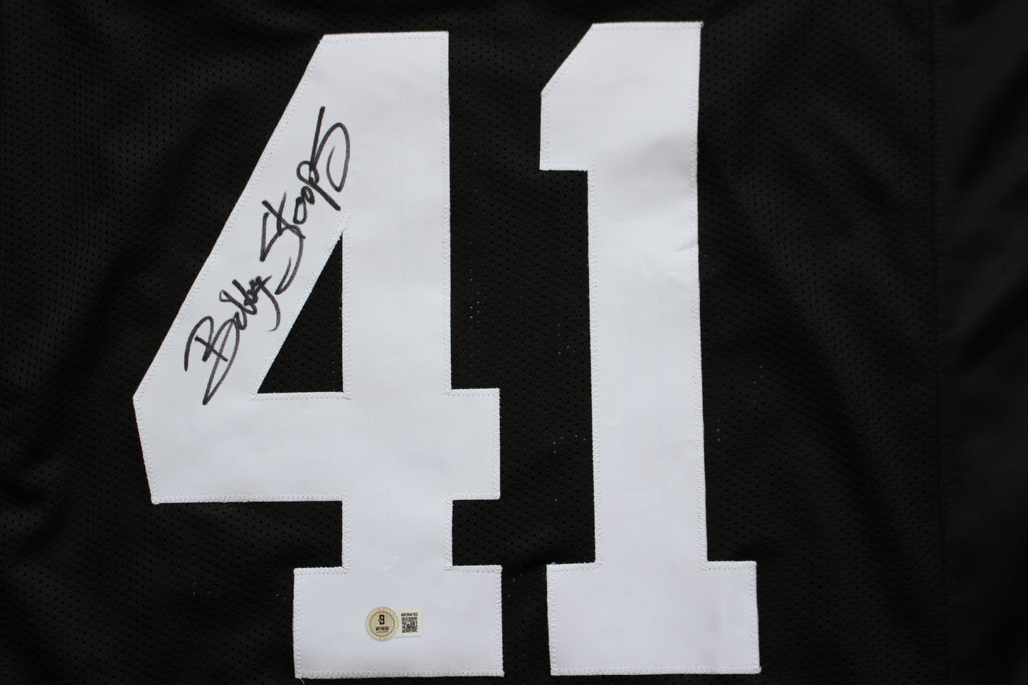 BOB STOOPS IOWA HAWKEYES SIGNED JERSEY Oklahoma OU Sooners BAS COA