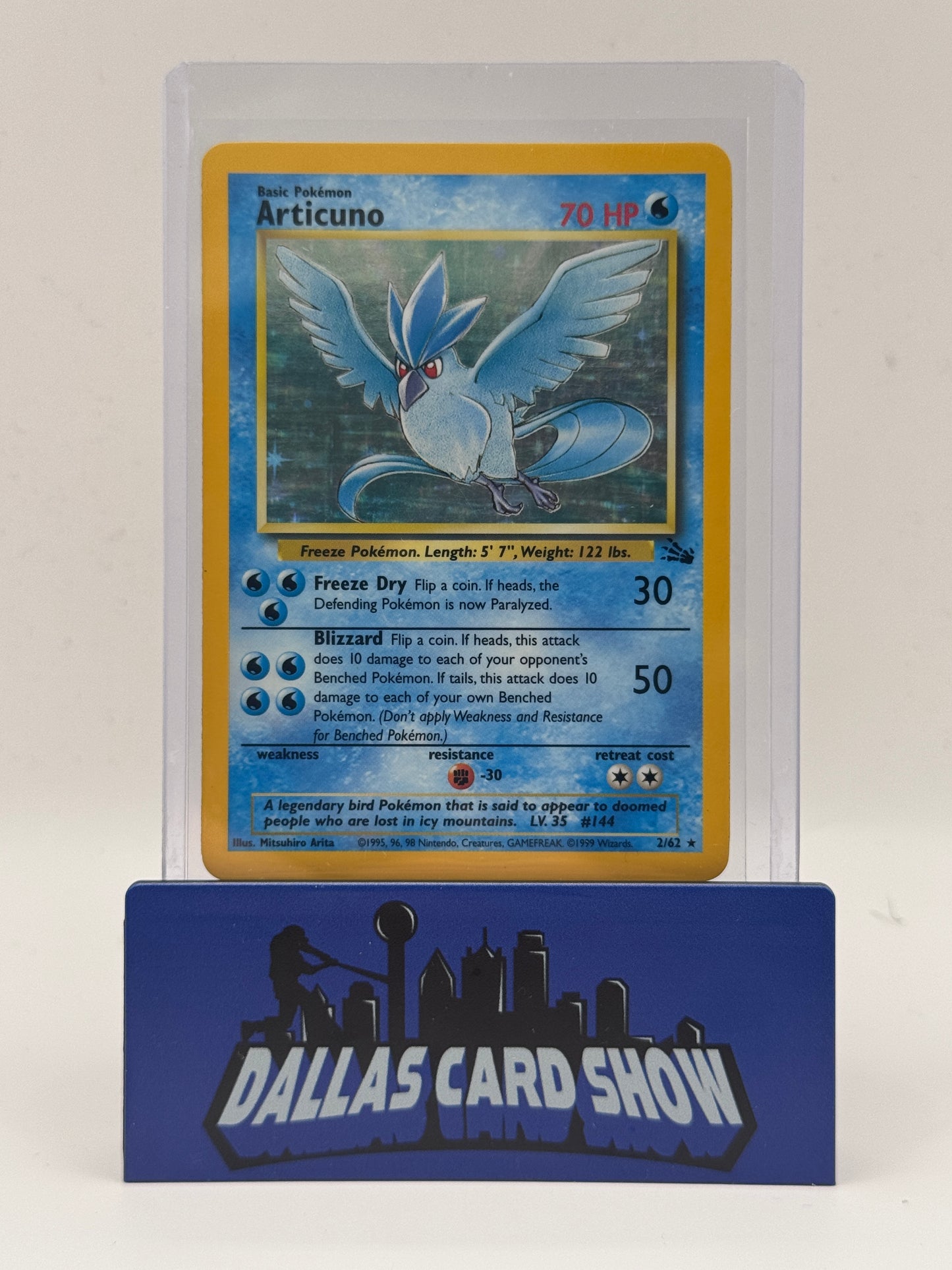 1999 Pokemon - Articuno (Holo) - 2/62 Fossil MP