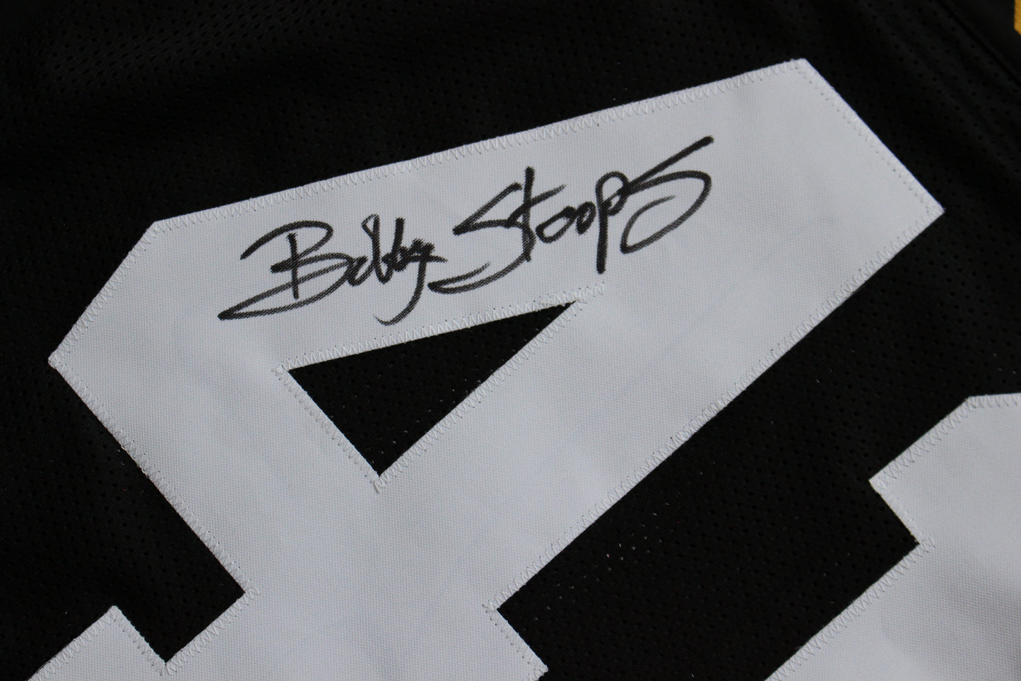 BOB STOOPS IOWA HAWKEYES SIGNED JERSEY Oklahoma OU Sooners BAS COA
